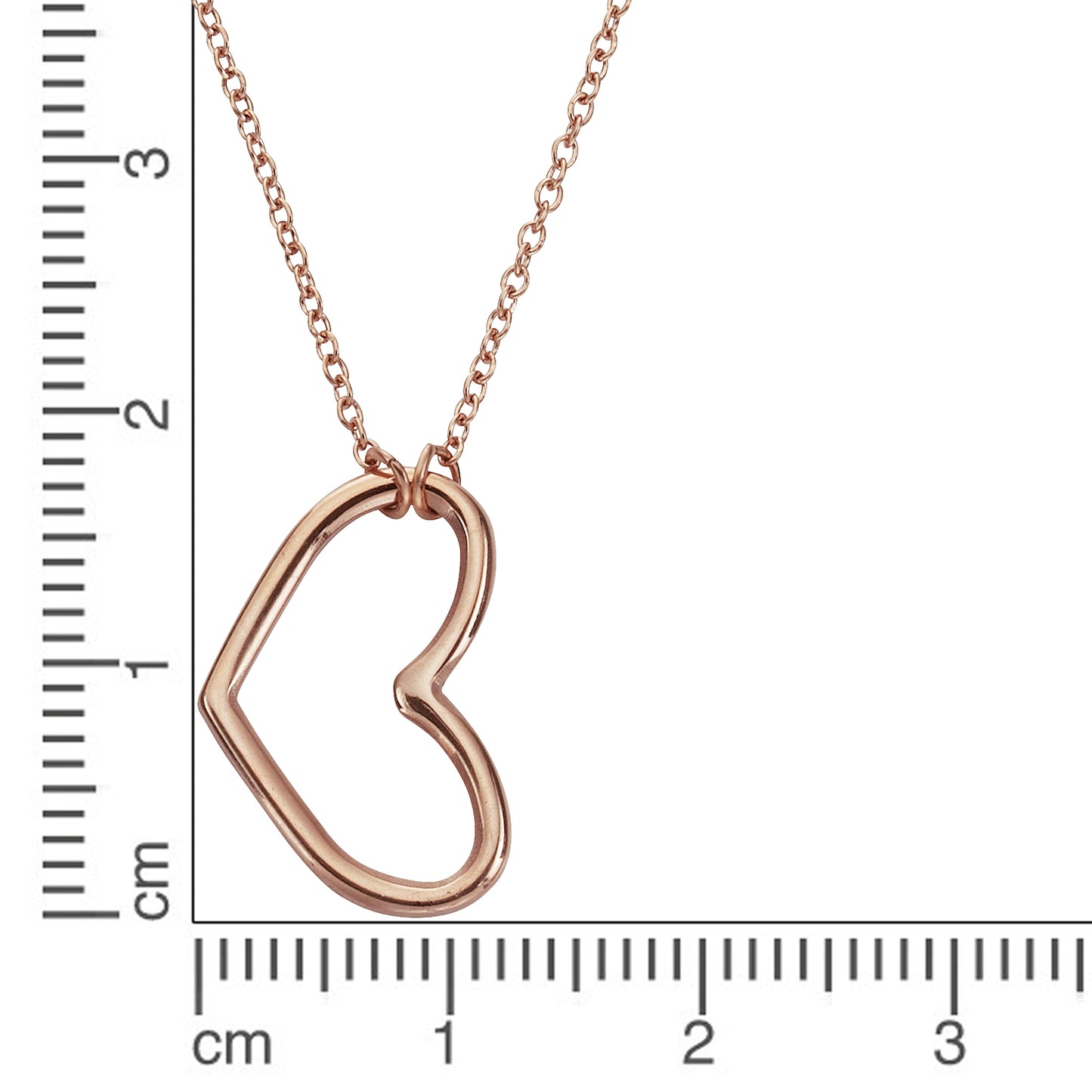 Collier Ankerkette Edelstahl rotvergoldet 45,0cm
