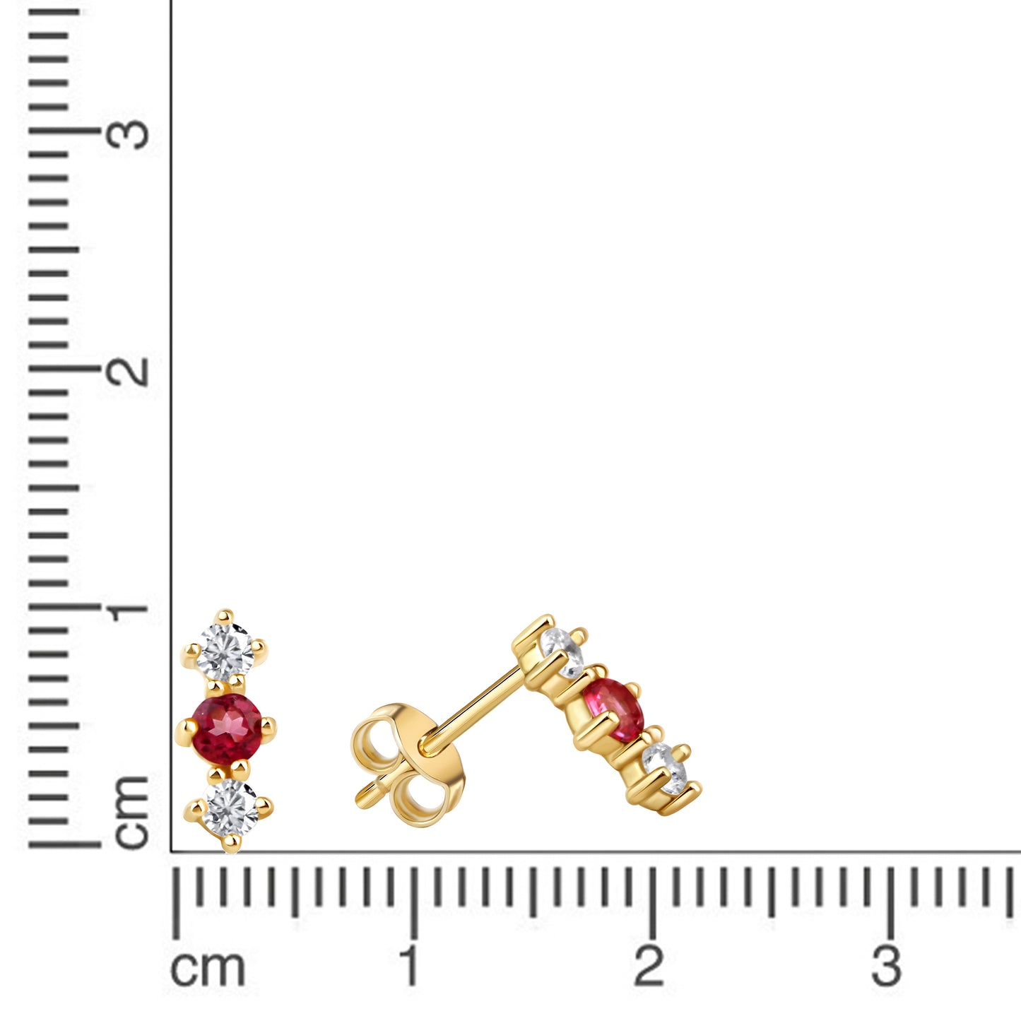 Ohrstecker 375/- Gold 1,0cm Topas