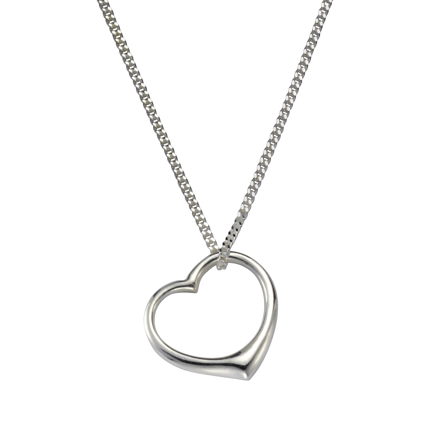 Anhänger mit Kette Flachpanzerkette 925/- Sterling Silber 45cm ohne