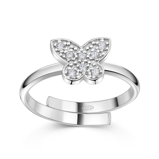 Ring 925/- Sterling Silber rhodiniert 0,60cm Zirkonia