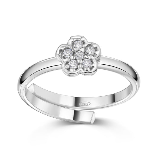Ring 925/- Sterling Silber rhodiniert 0,60cm Zirkonia