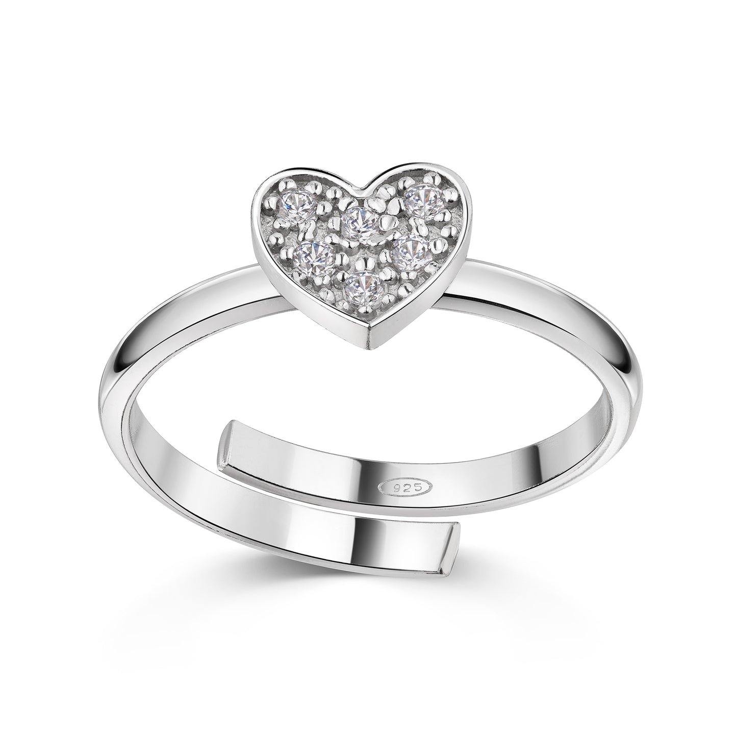 Ring 925/- Sterling Silber rhodiniert 0,60cm Zirkonia