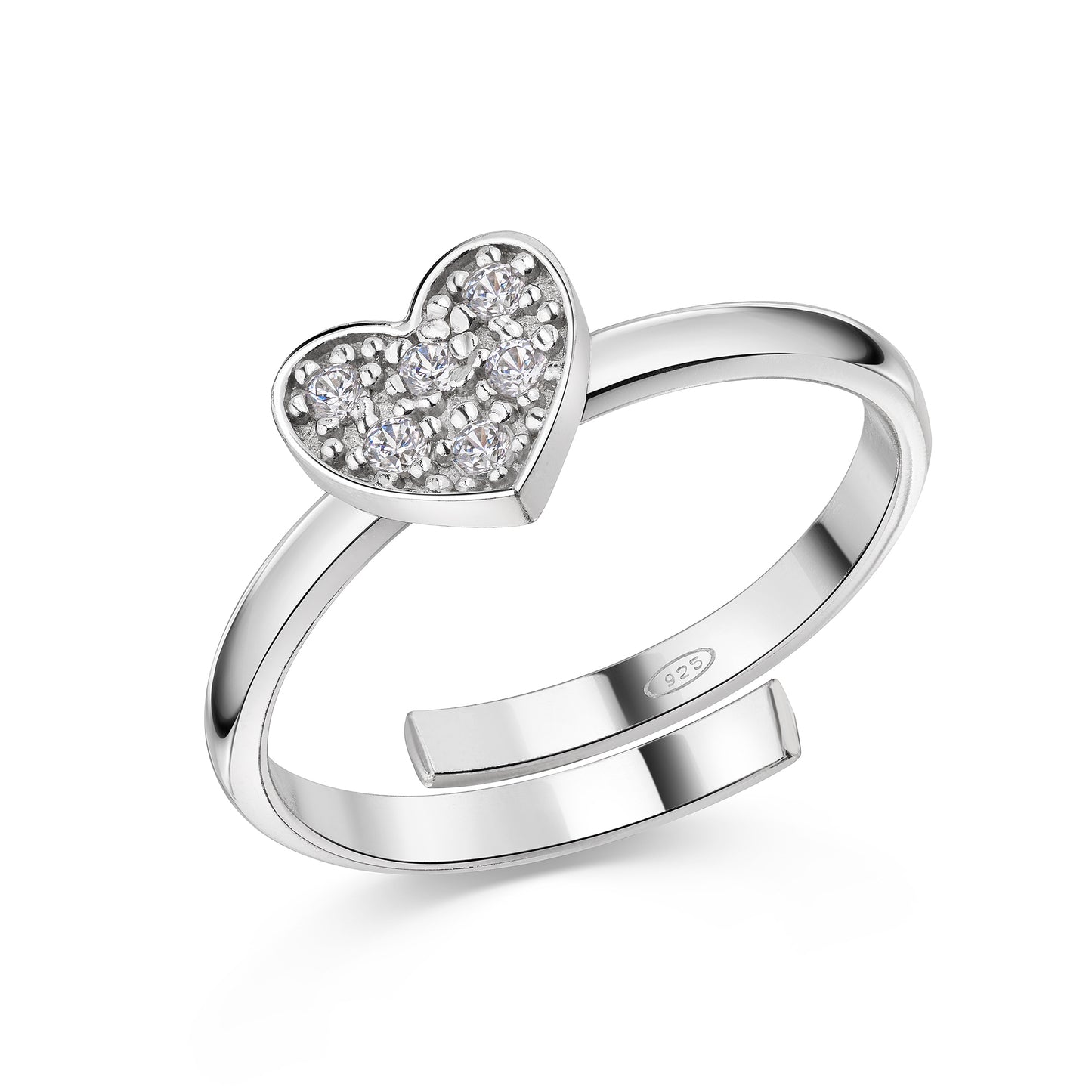 Ring 925/- Sterling Silber rhodiniert 0,60cm Zirkonia