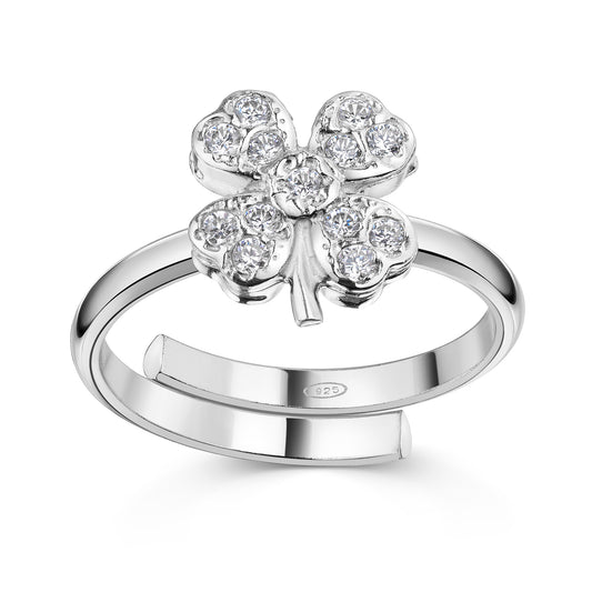 Ring 925/- Sterling Silber rhodiniert 1,00cm Zirkonia