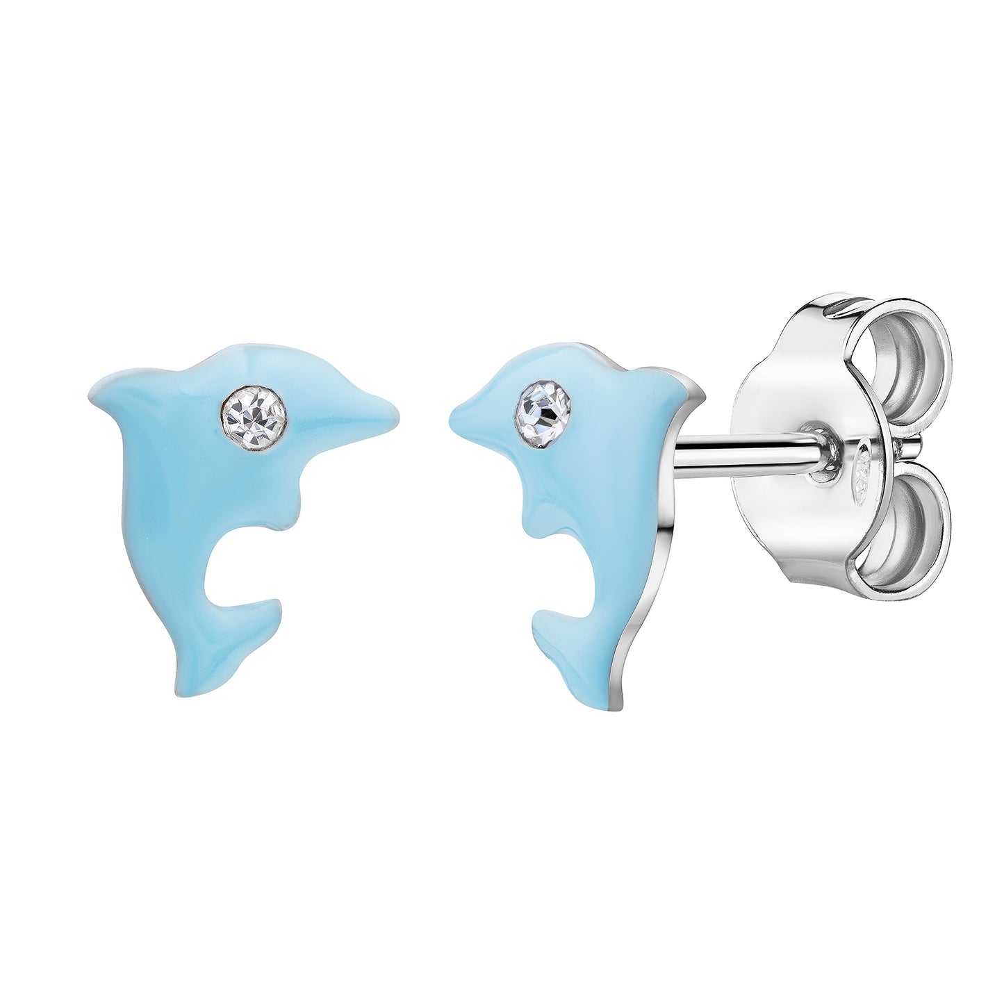 Ohrstecker 925/- Sterling Silber rhodiniert 0,70cm Zirkonia