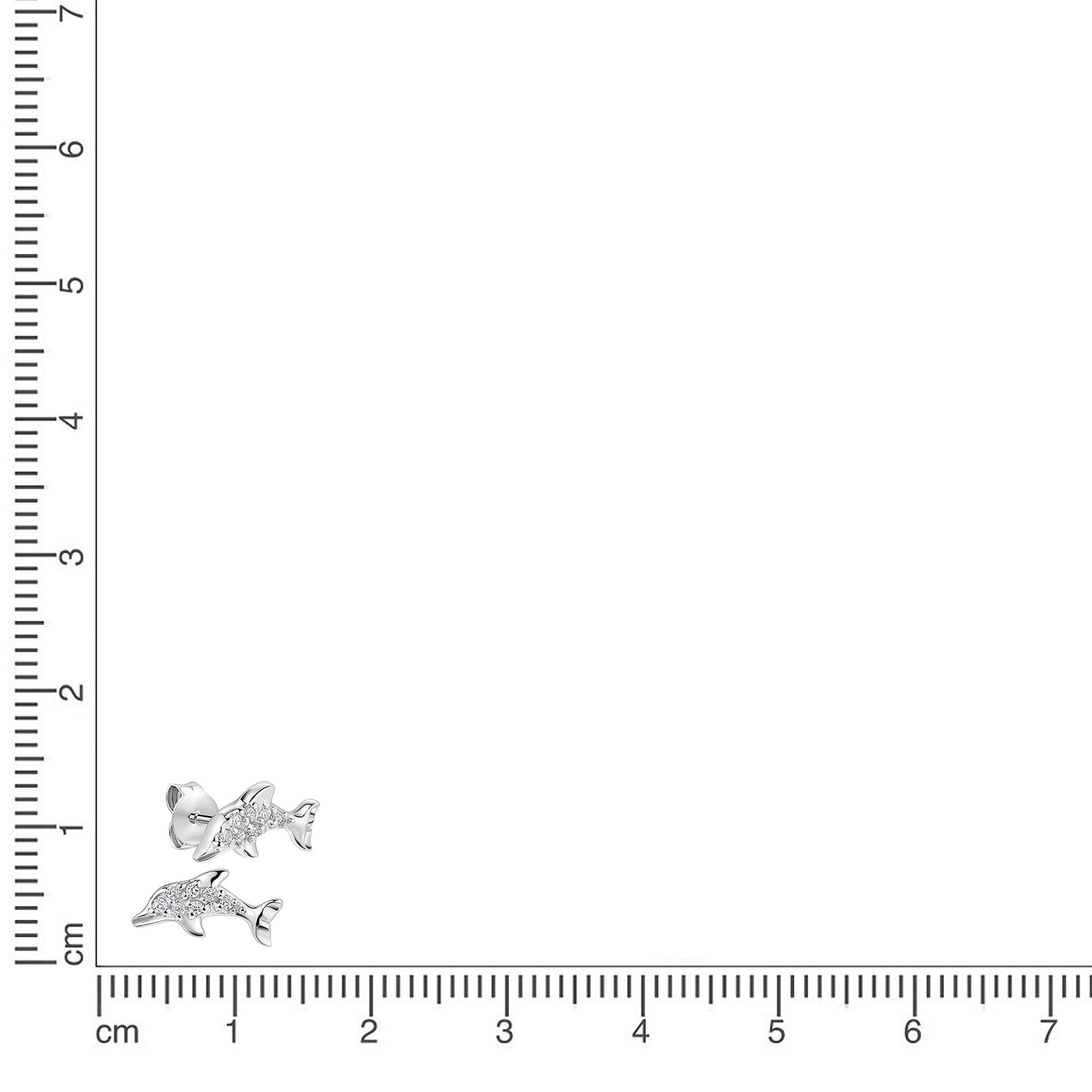 Ohrstecker 925/- Sterling Silber rhodiniert 0,5cm Zirkonia