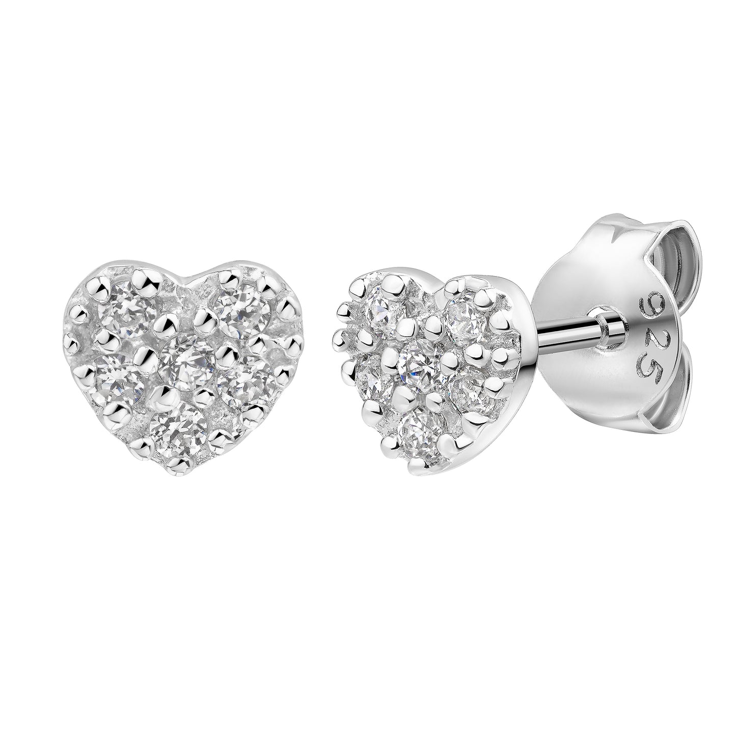 Ohrstecker 925/- Sterling Silber rhodiniert 0,50cm Zirkonia