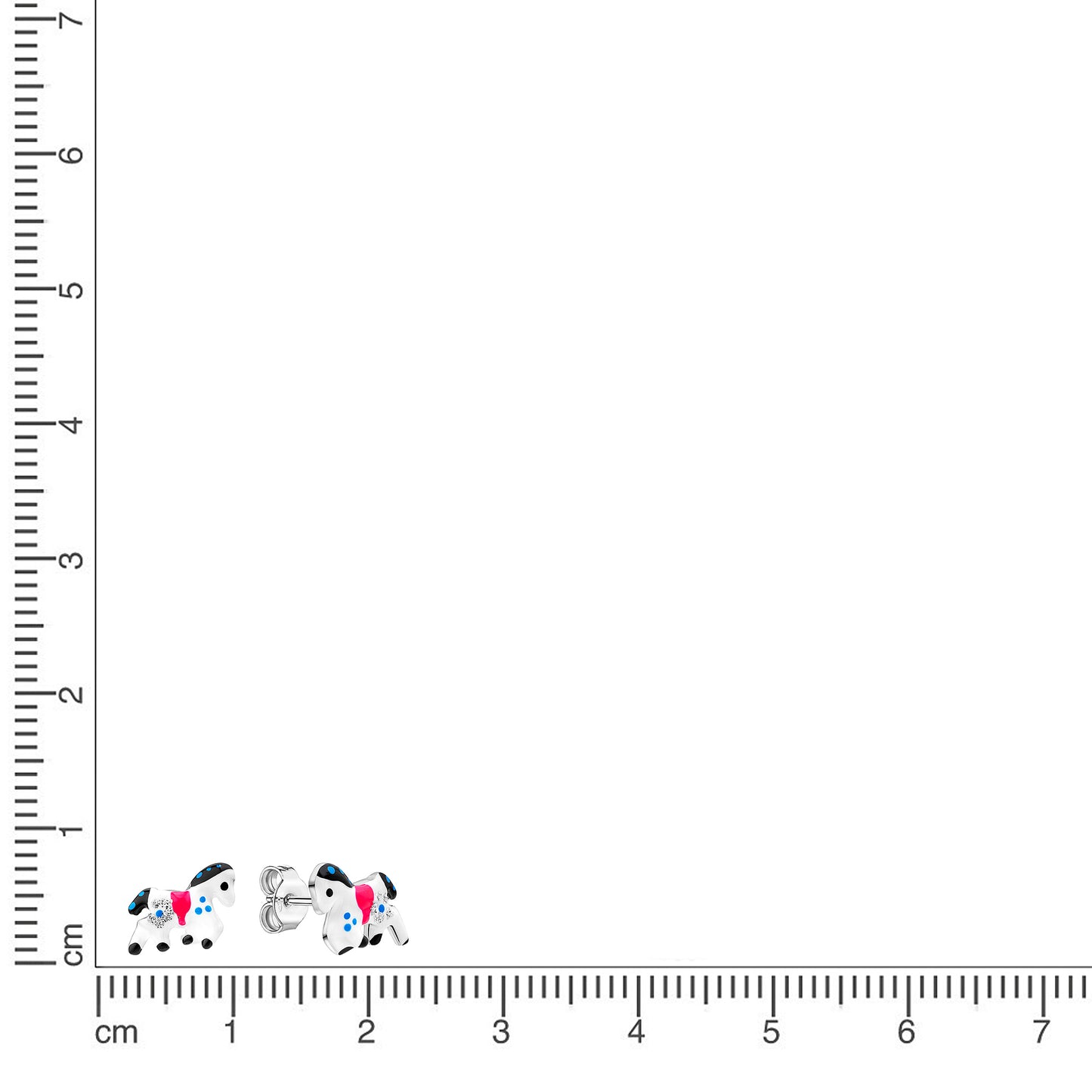 Ohrstecker 925/- Sterling Silber rhodiniert 1,00cm