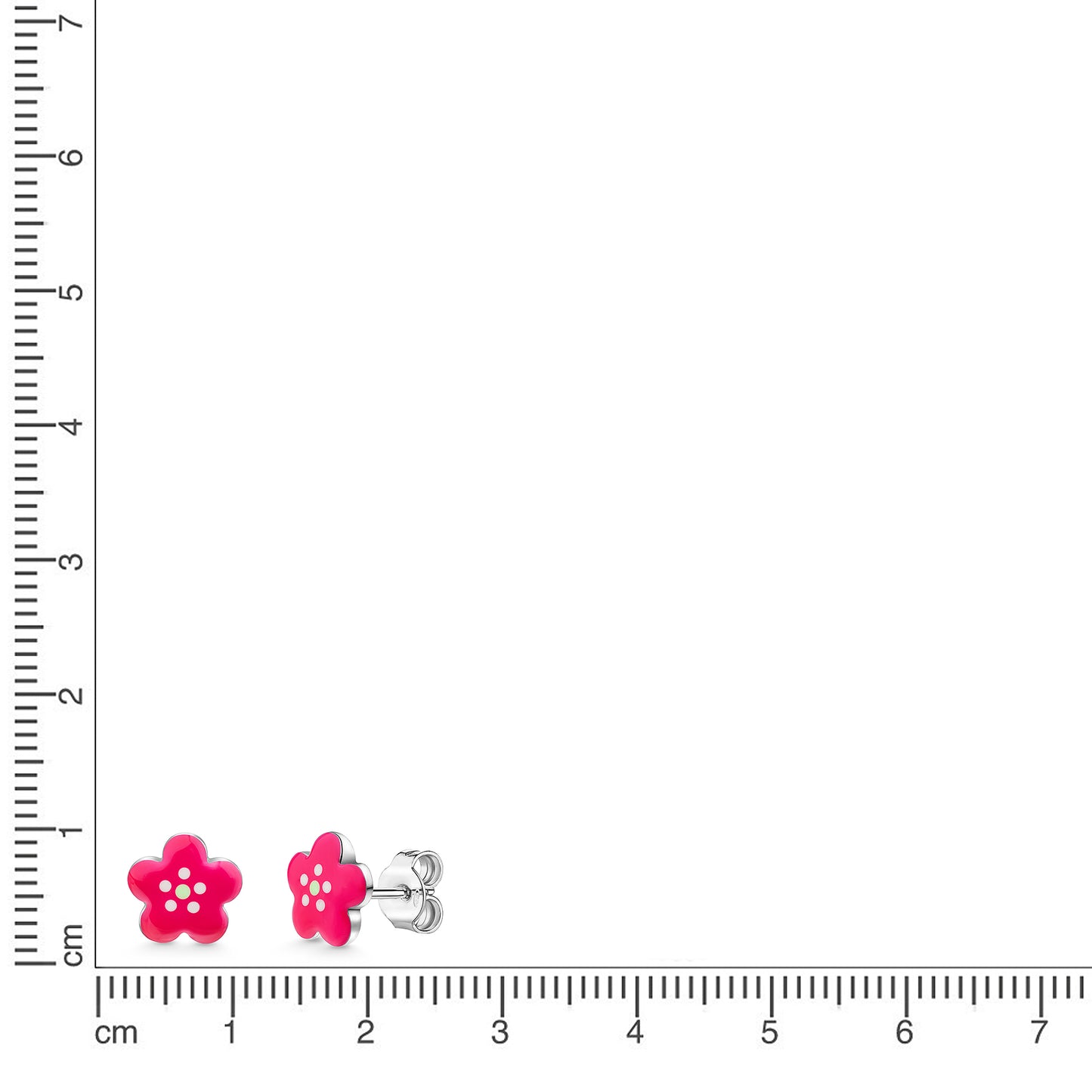 Ohrstecker 925/- Sterling Silber rhodiniert 0,80cm