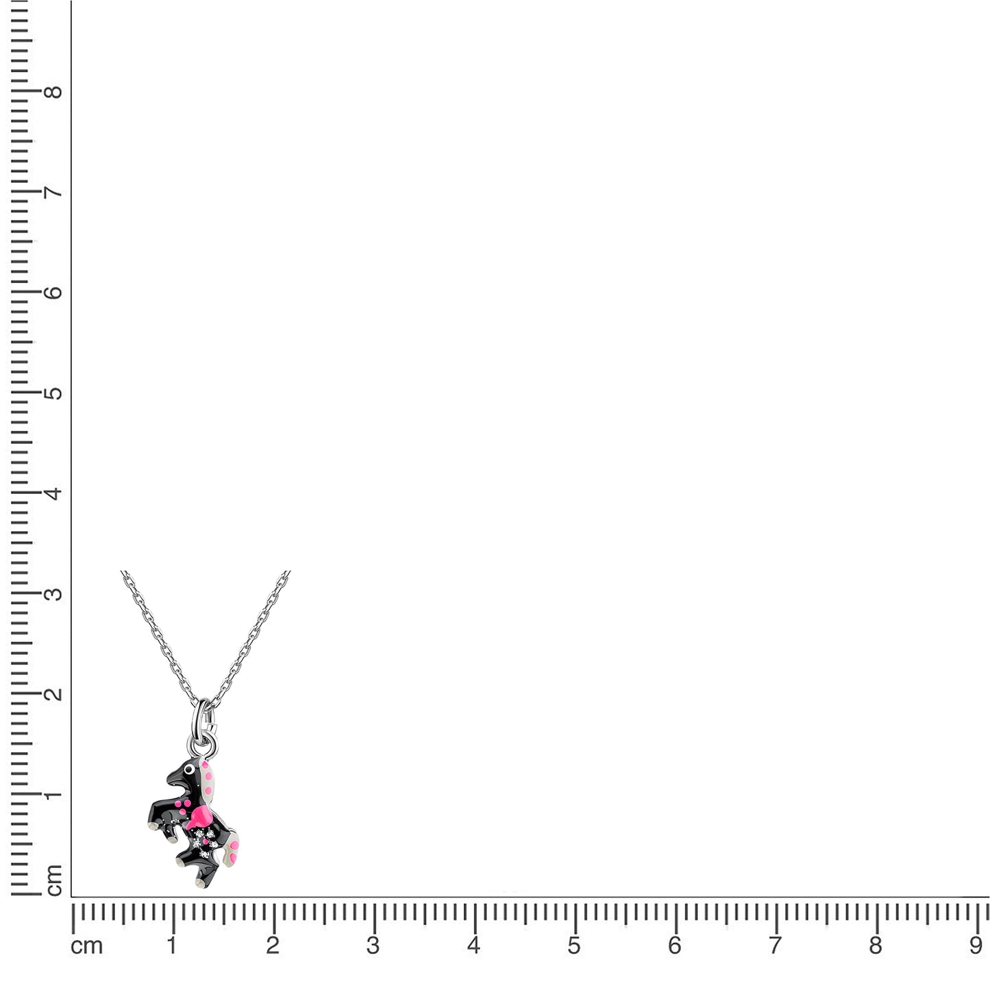 Anhänger mit Kette Ankerkette 925/- Sterling Silber rhodiniert 38,0cm