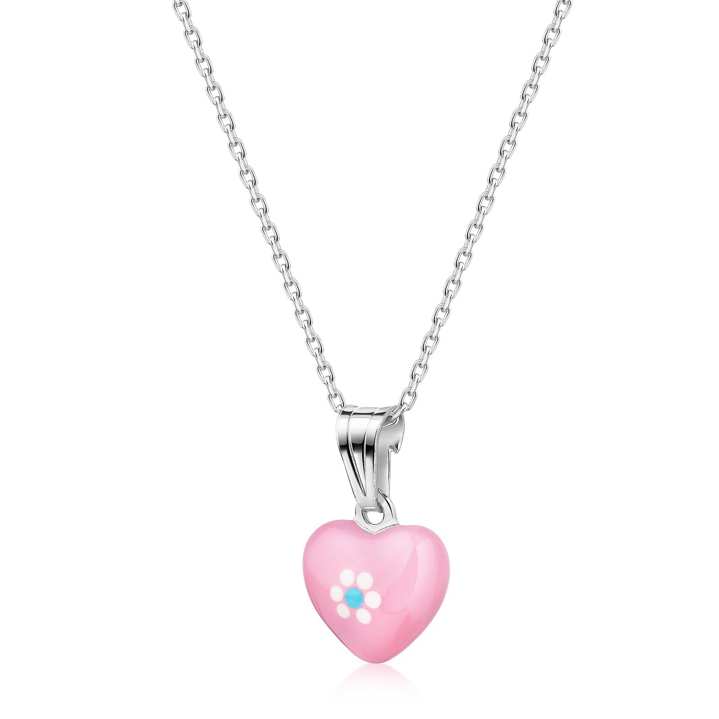 Anhänger mit Kette Ankerkette 925/- Sterling Silber rhodiniert 35+4cm Kristall