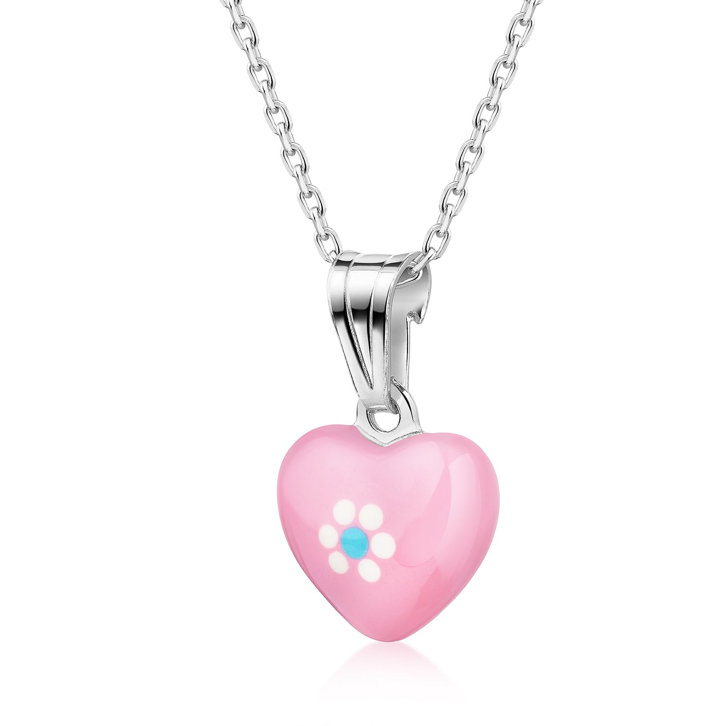 Anhänger mit Kette Ankerkette 925/- Sterling Silber rhodiniert 35+4cm Kristall