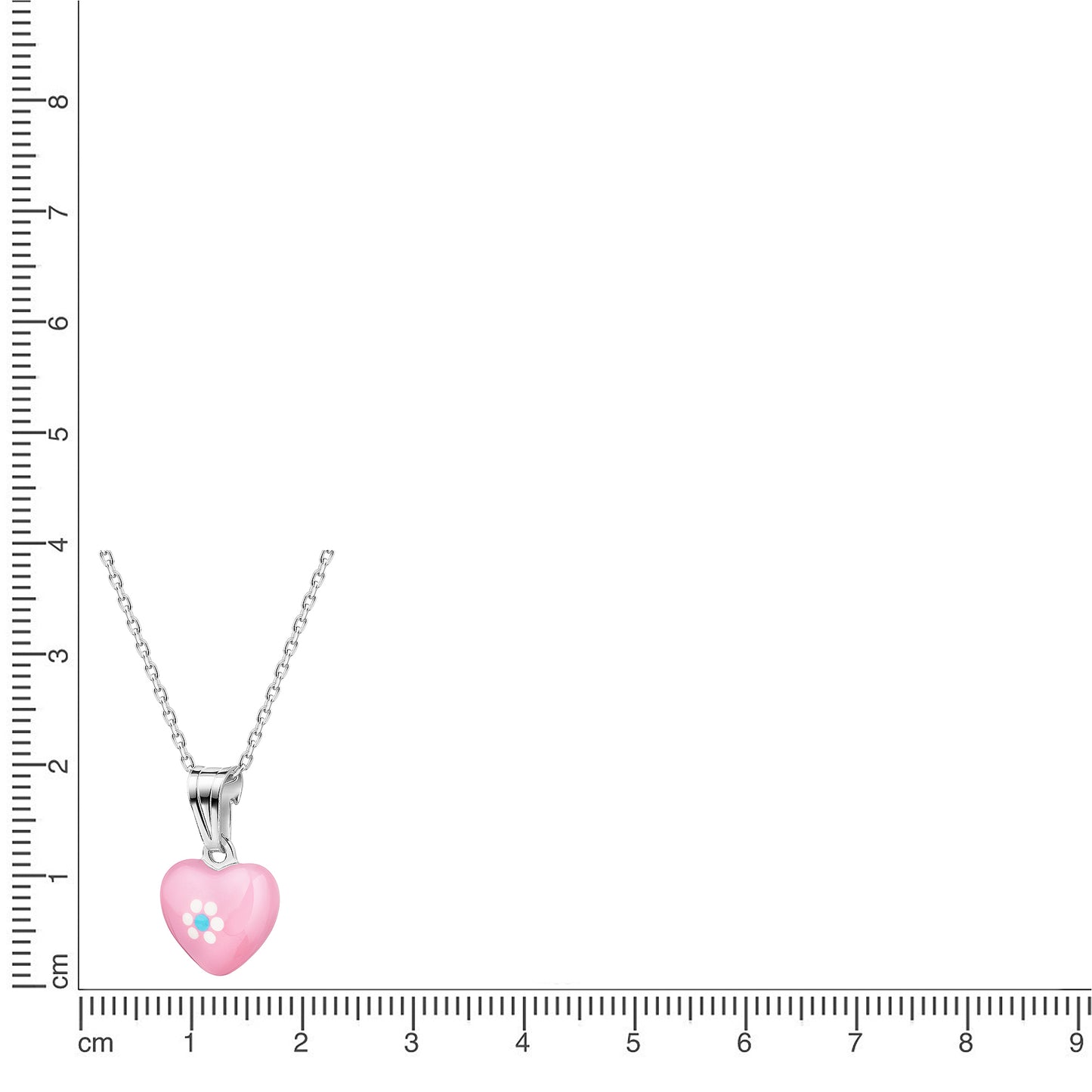 Anhänger mit Kette Ankerkette 925/- Sterling Silber rhodiniert 35+4cm Kristall