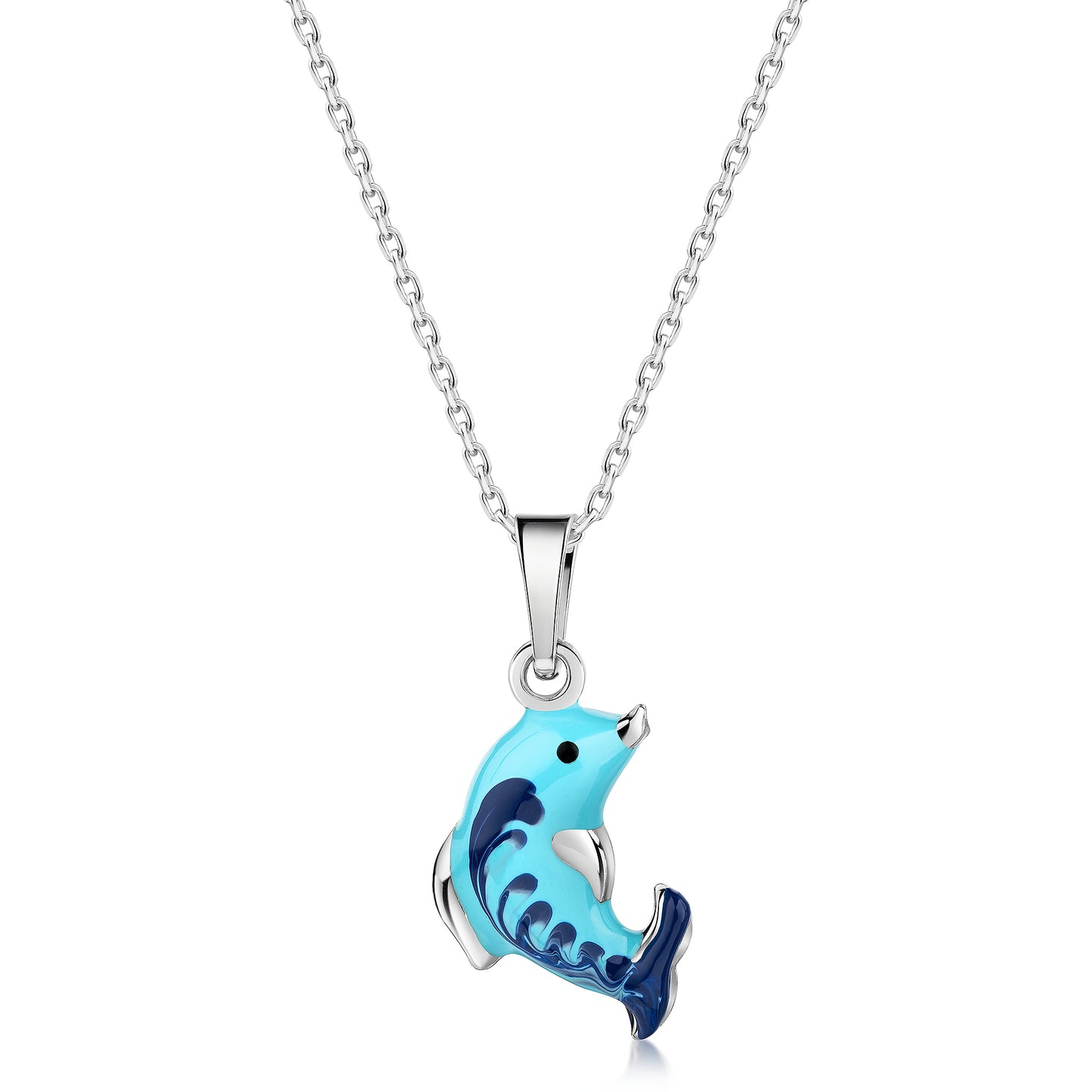Anhänger mit Kette Ankerkette 925/- Sterling Silber rhodiniert 35+4cm