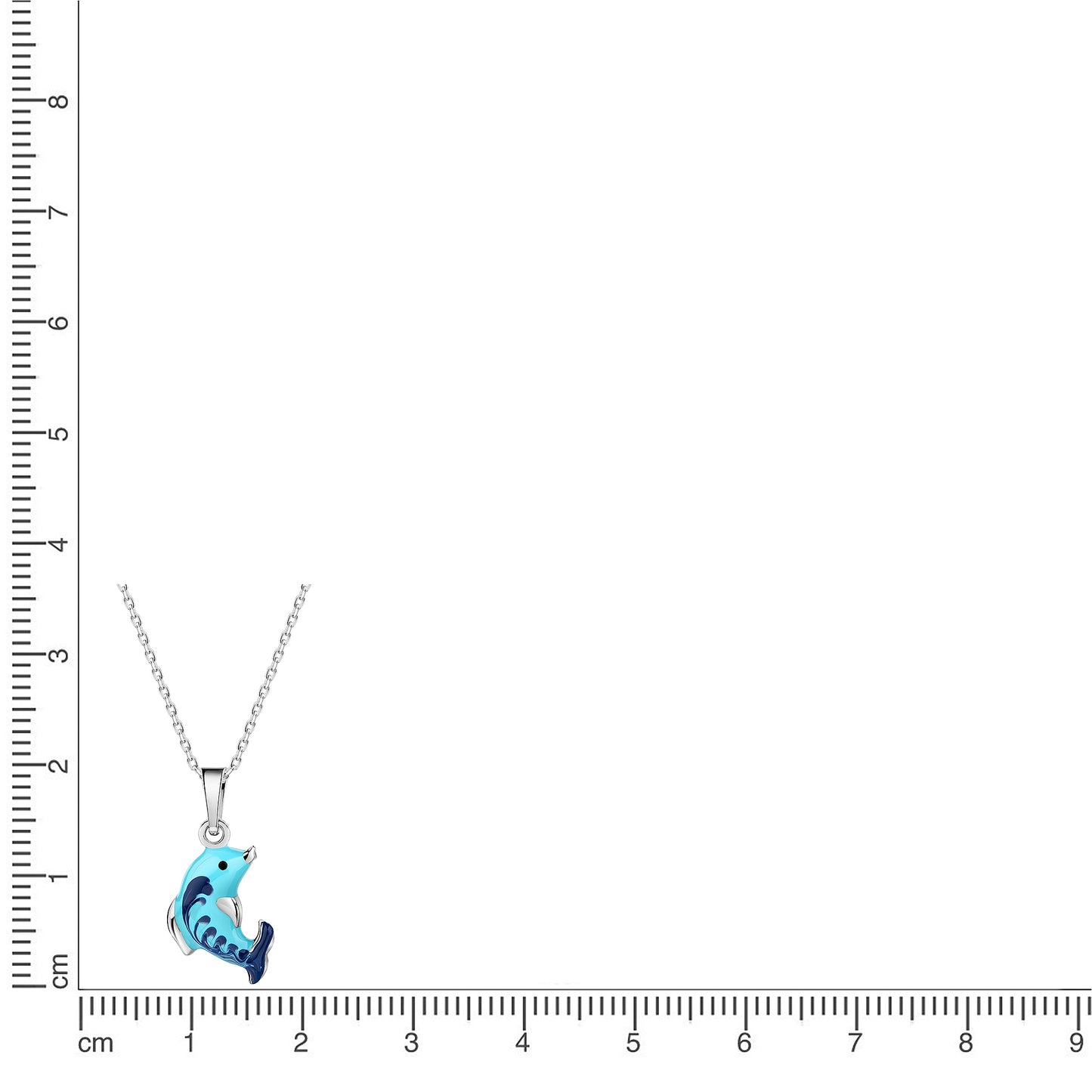 Anhänger mit Kette Ankerkette 925/- Sterling Silber rhodiniert 35+4cm