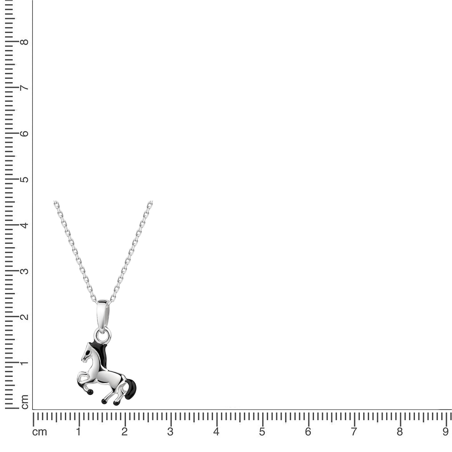 Anhänger mit Kette Ankerkette 925/- Sterling Silber rhodiniert 35+4cm
