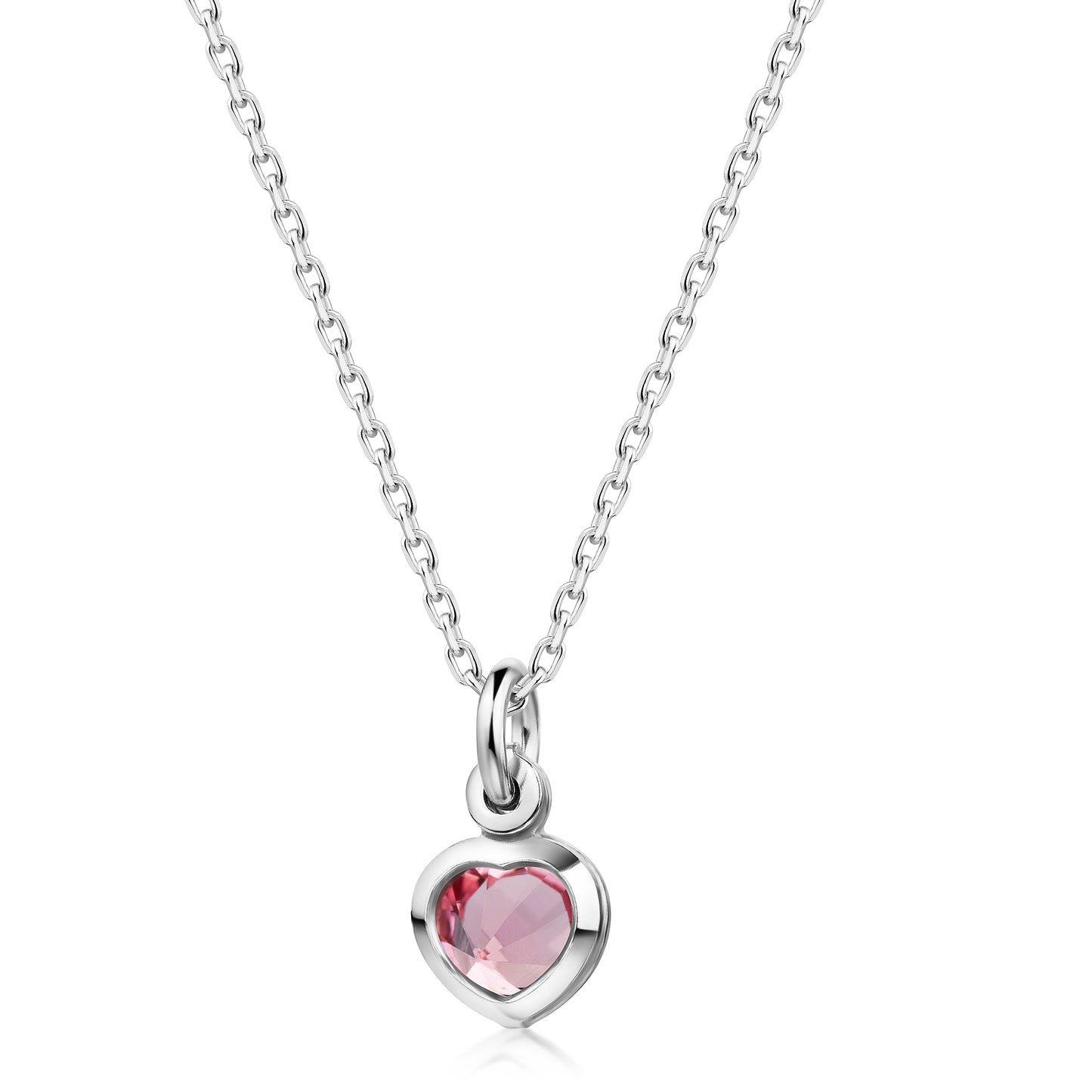 Anhänger mit Kette Ankerkette 925/- Sterling Silber rhodiniert 35+4cm Kristall
