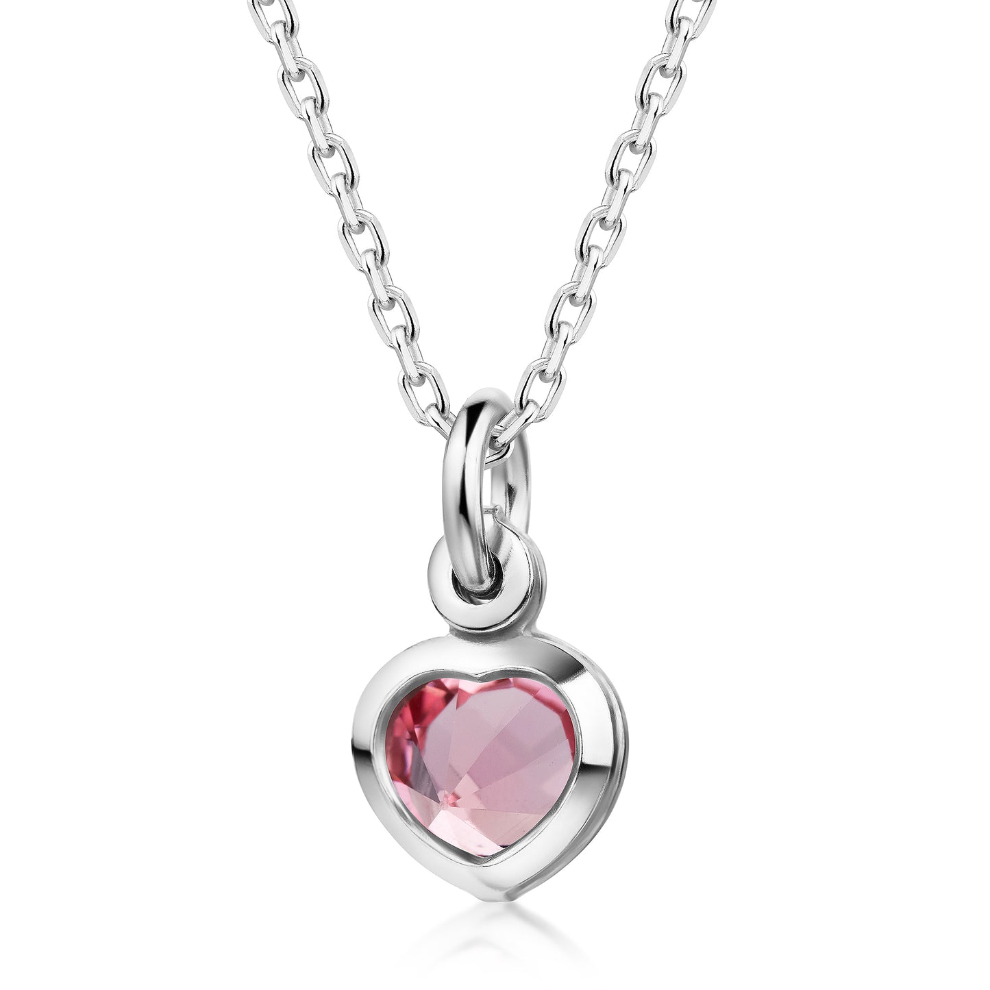 Anhänger mit Kette Ankerkette 925/- Sterling Silber rhodiniert 35+4cm Kristall