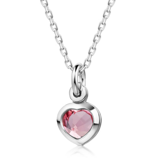 Anhänger mit Kette Ankerkette 925/- Sterling Silber rhodiniert 35+4cm Kristall