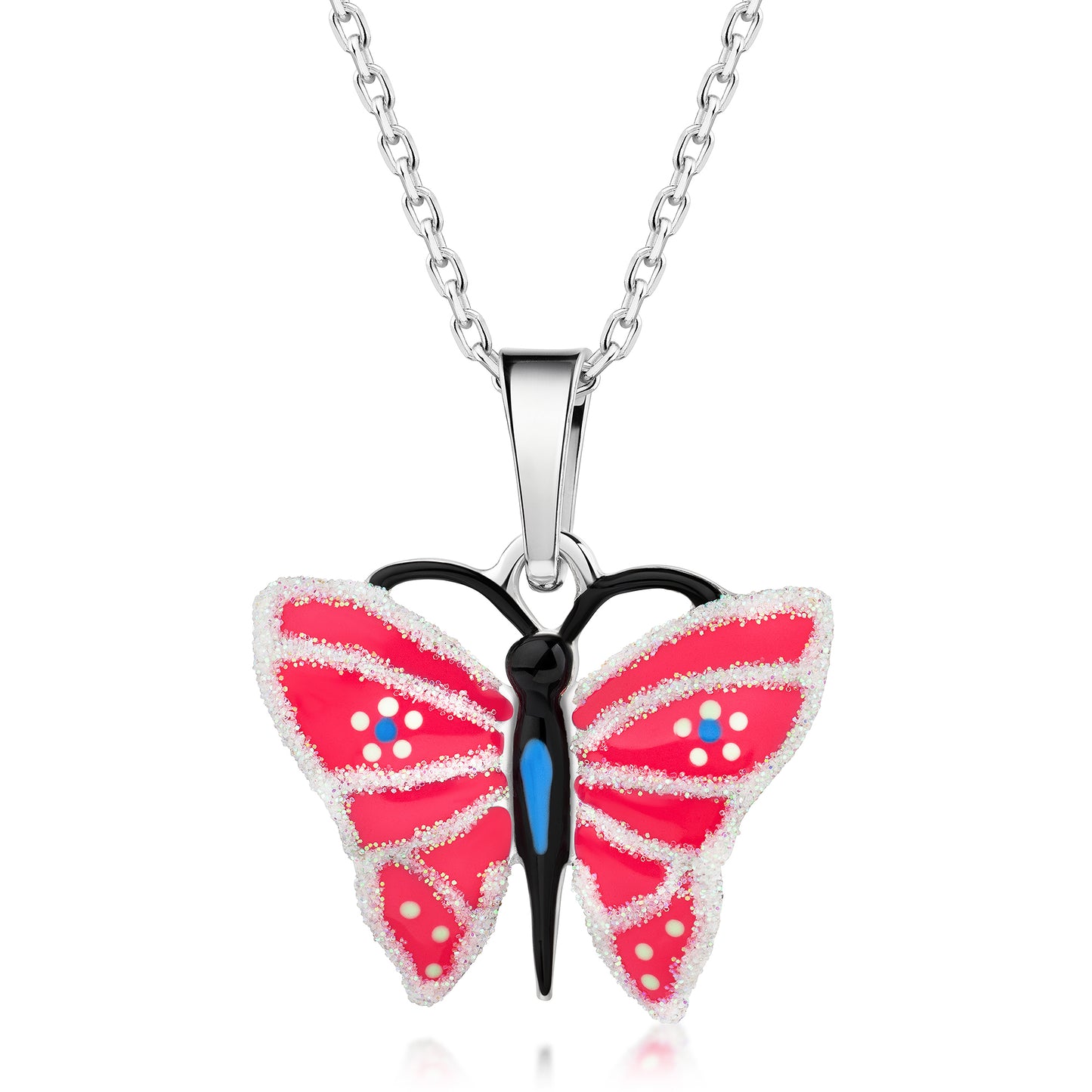 Anhänger mit Kette Ankerkette 925/- Sterling Silber rhodiniert 35+4cm