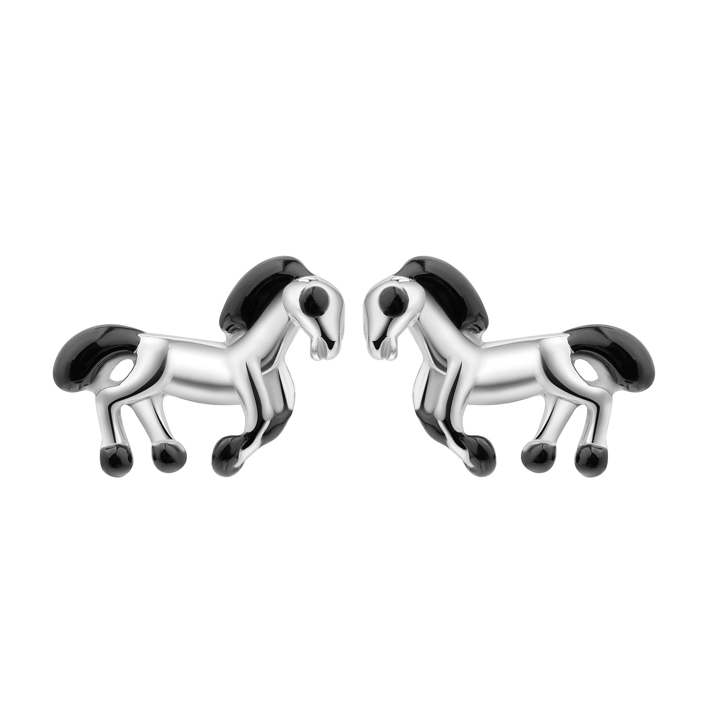 Ohrstecker 925/- Sterling Silber rhodiniert 1,0cm