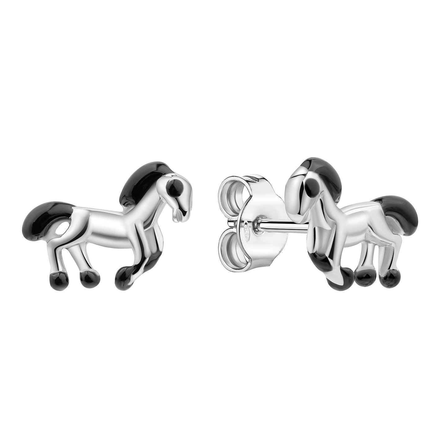Ohrstecker 925/- Sterling Silber rhodiniert 1,0cm
