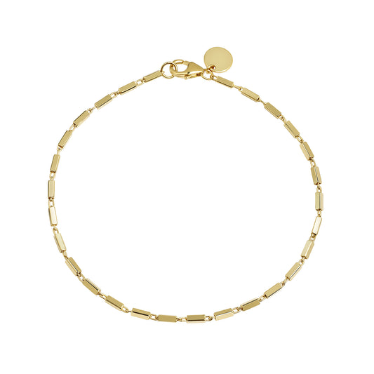 Armband Fantasiekette 925/- Sterling Silber vergoldet 19cm