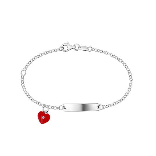 Armband Ankerkette 925/- Sterling Silber rhodiniert 14+3cm Kristall