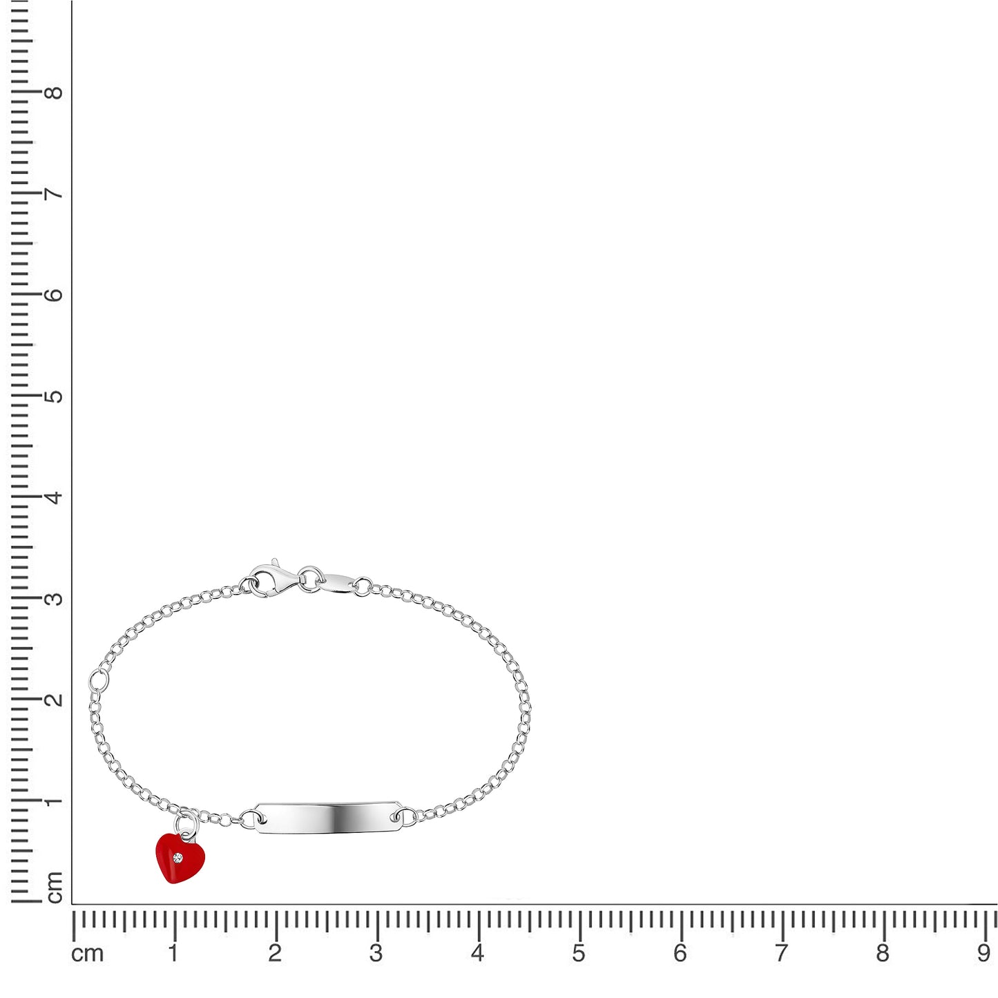 Armband Ankerkette 925/- Sterling Silber rhodiniert 14+3cm Kristall