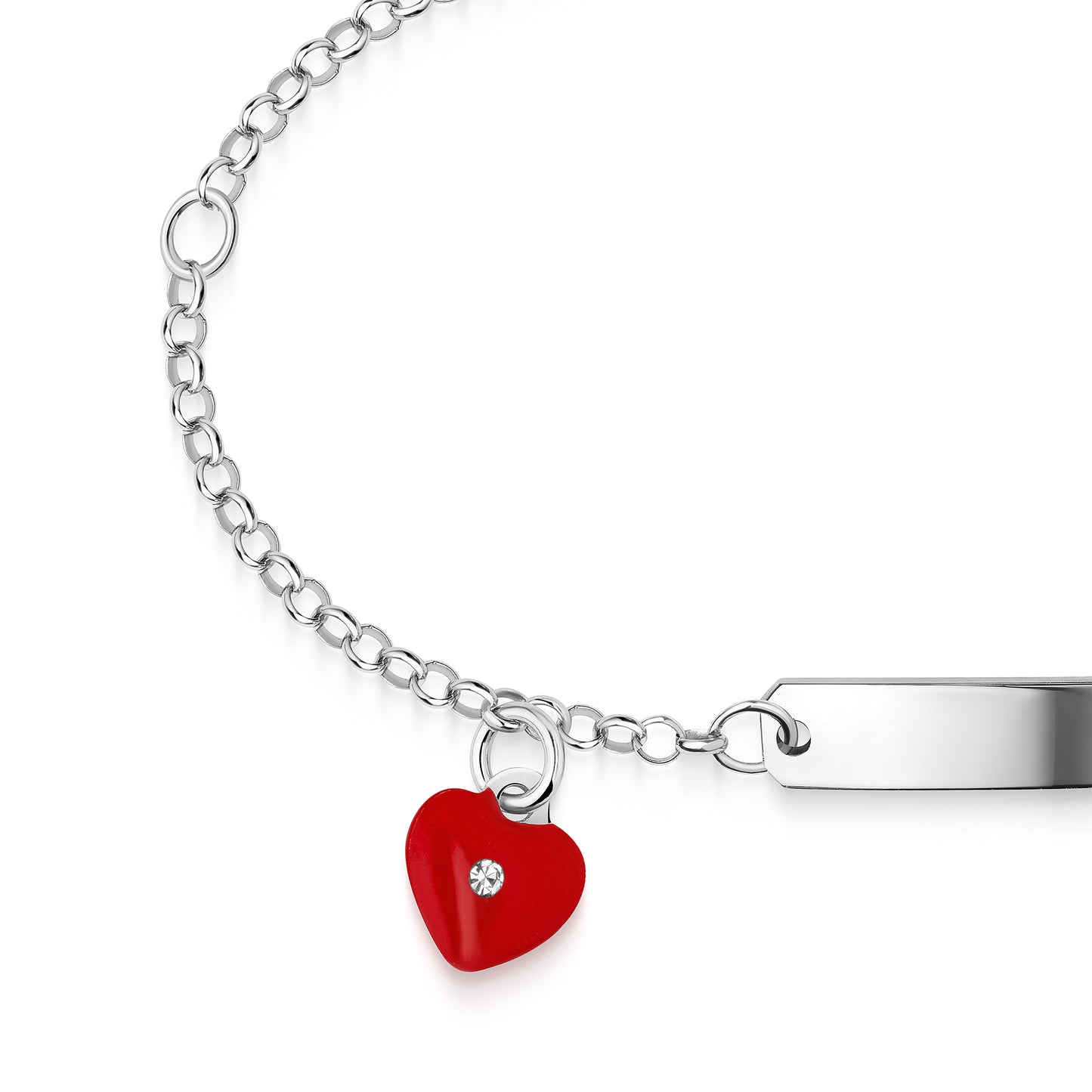 Armband Ankerkette 925/- Sterling Silber rhodiniert 14+3cm Kristall