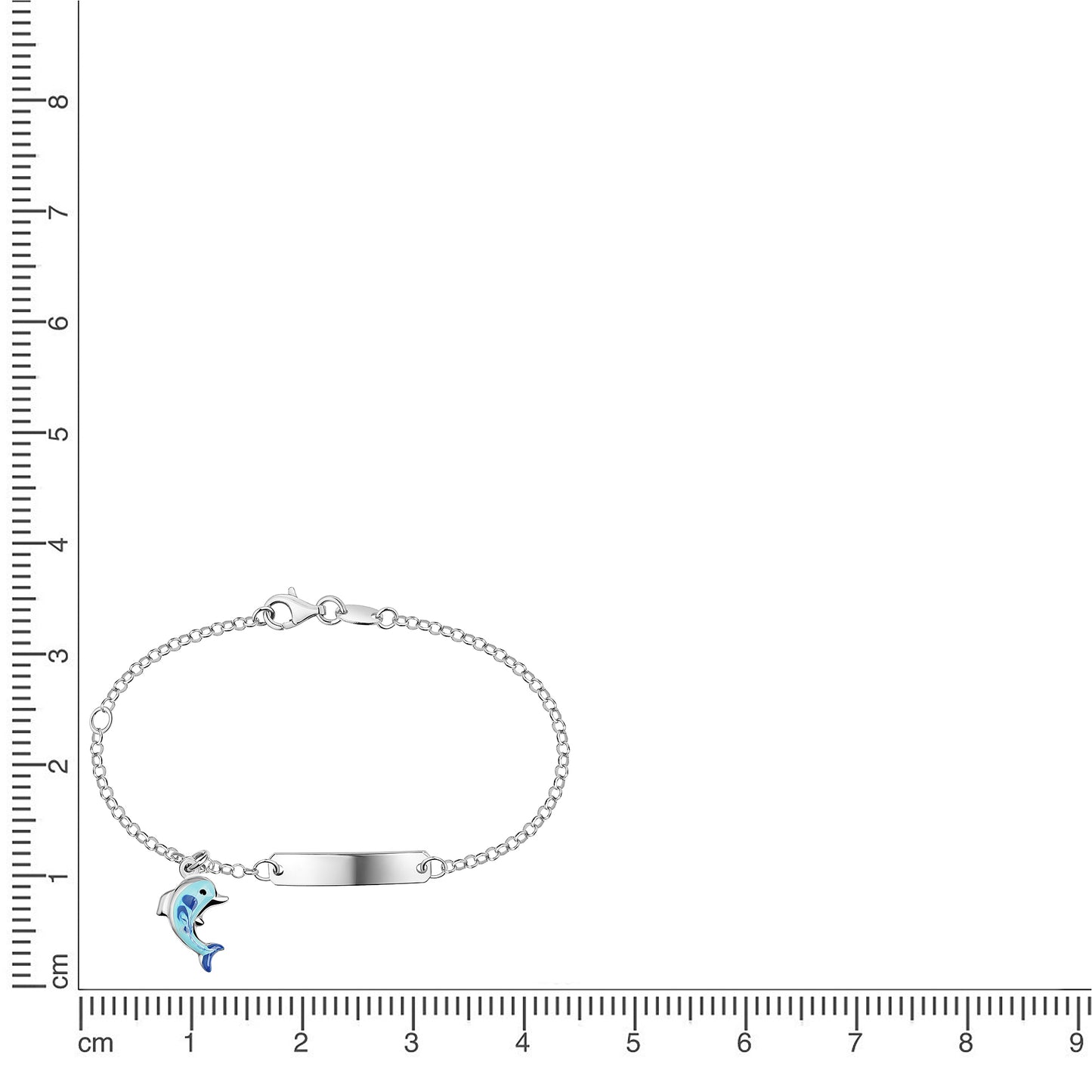 Armband Ankerkette 925/- Sterling Silber rhodiniert 14+3cm
