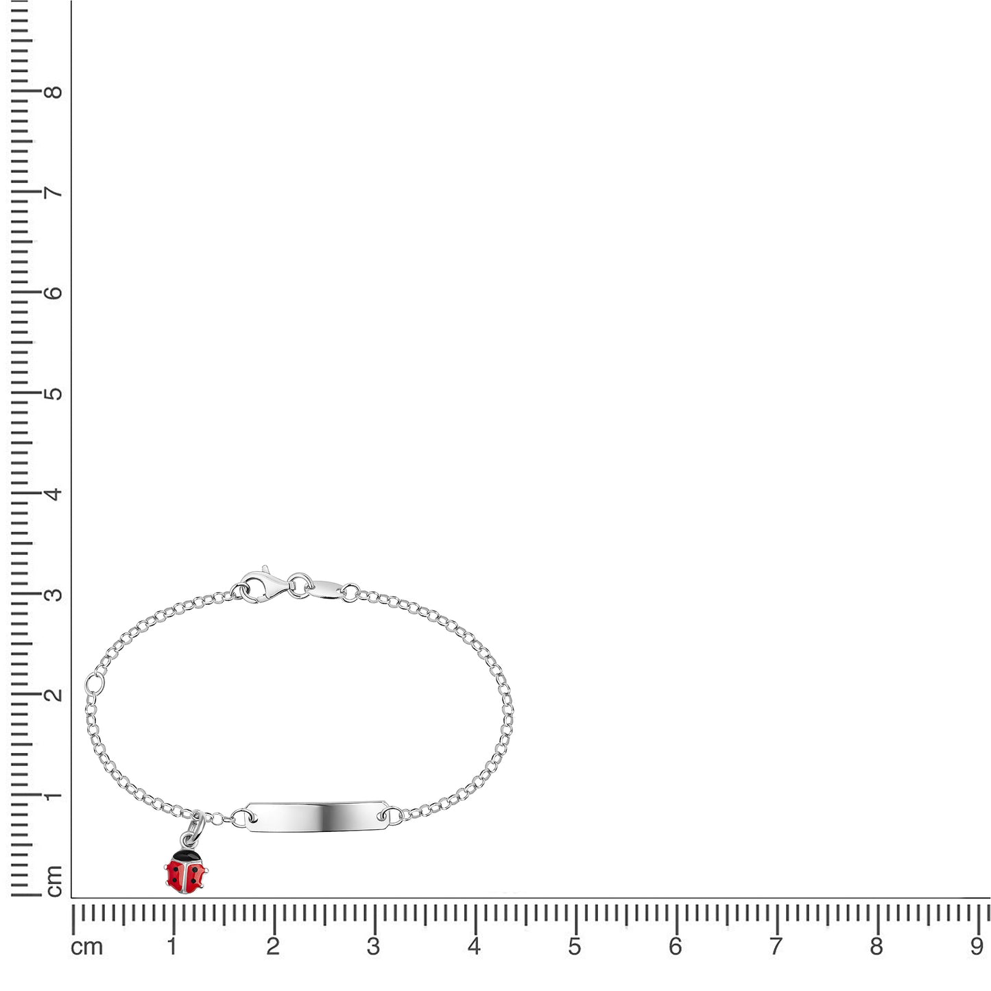 Armband Ankerkette 925/- Sterling Silber rhodiniert 14+3cm