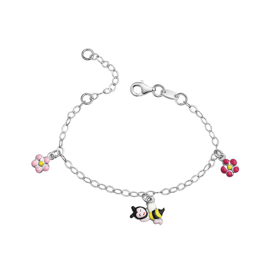 Armband Ankerkette 925/- Sterling Silber rhodiniert 14+3cm