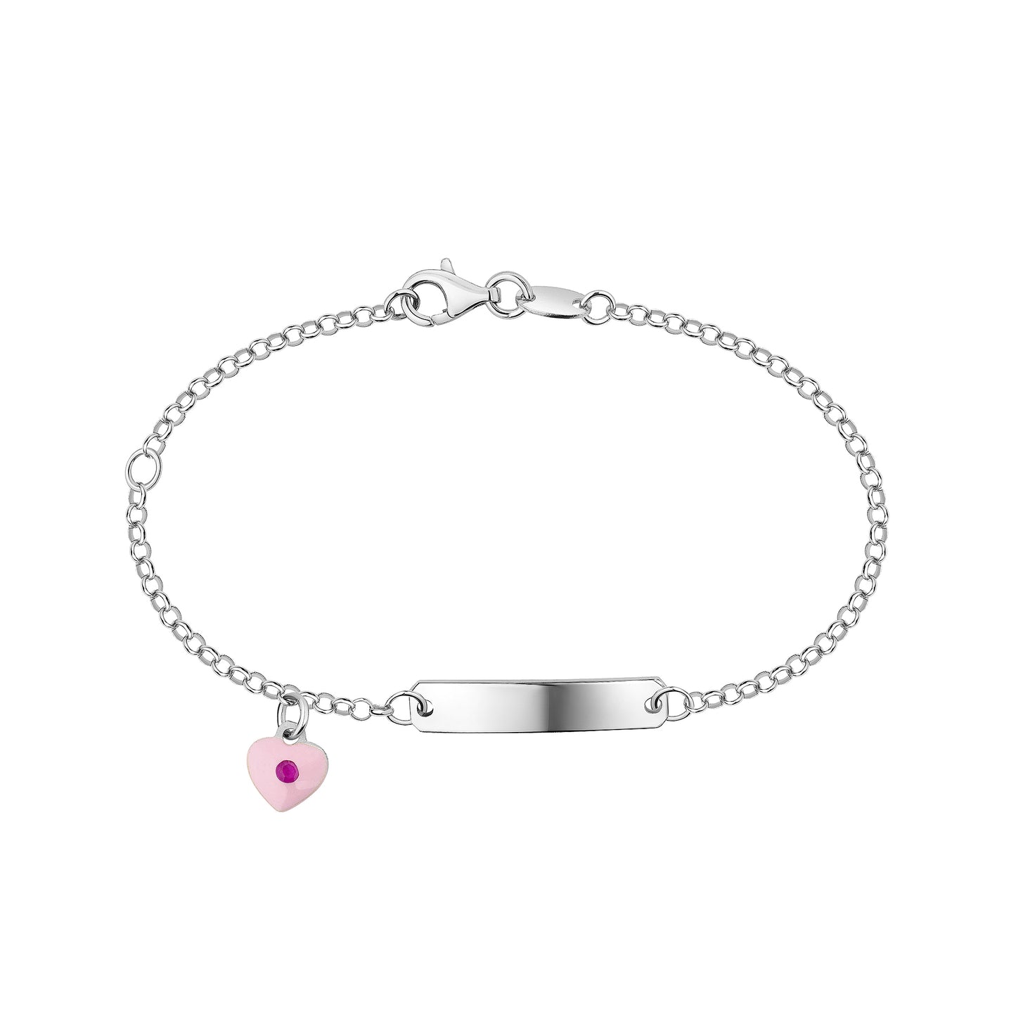 Armband Ankerkette 925/- Sterling Silber rhodiniert 14+2,5cm Kristall