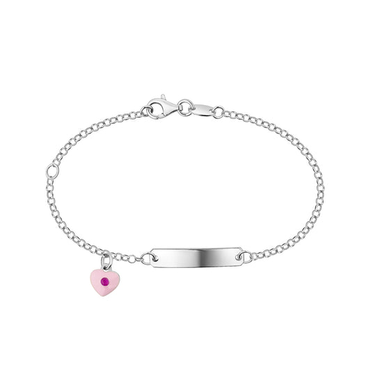 Armband Ankerkette 925/- Sterling Silber rhodiniert 14+2,5cm Kristall
