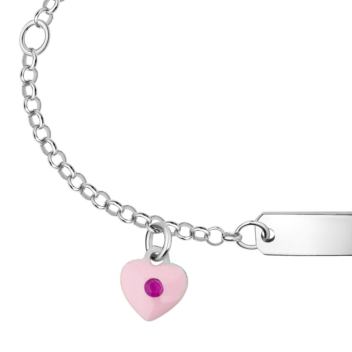 Armband Ankerkette 925/- Sterling Silber rhodiniert 14+2,5cm Kristall