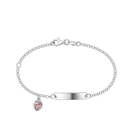 Armband Ankerkette 925/- Sterling Silber rhodiniert 14+3cm Kristall