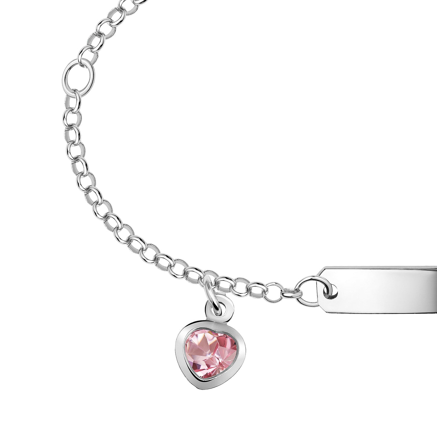 Armband Ankerkette 925/- Sterling Silber rhodiniert 14+3cm Kristall