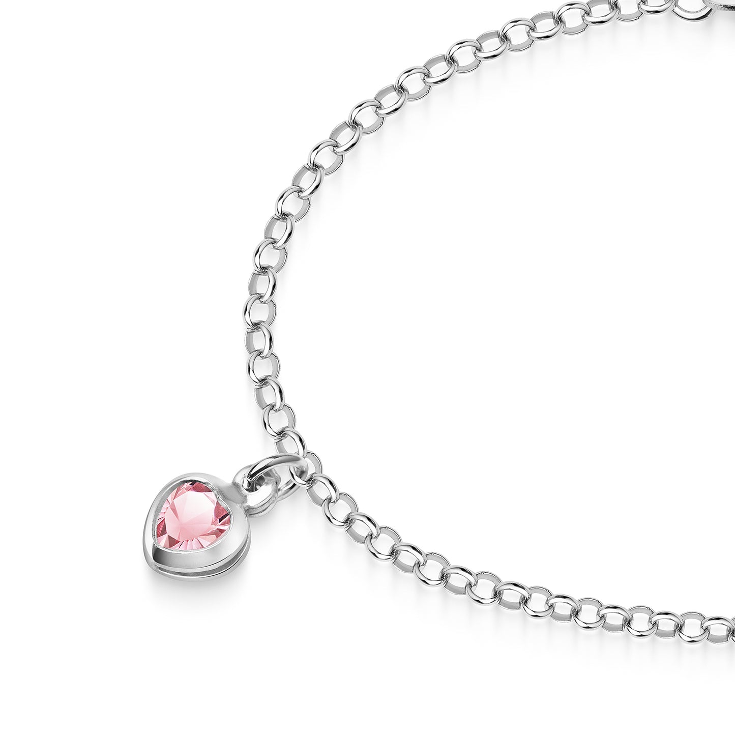 Armband Ankerkette 925/- Sterling Silber rhodiniert 14+2,5cm Zirkonia