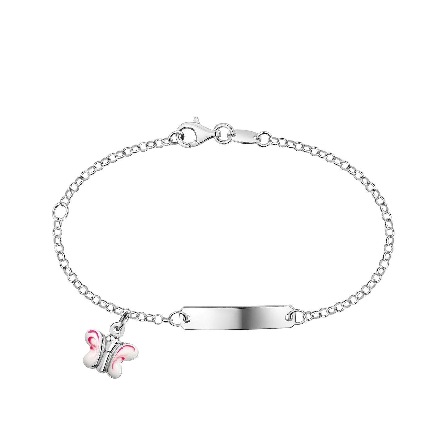 Armband Ankerkette 925/- Sterling Silber rhodiniert 14+3cm