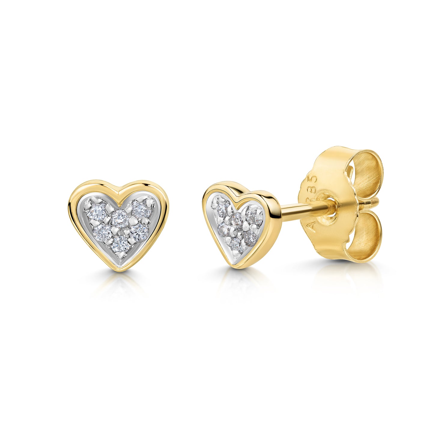 Ohrstecker 585/- Gold 1,0cm Brillant 0,052ct.