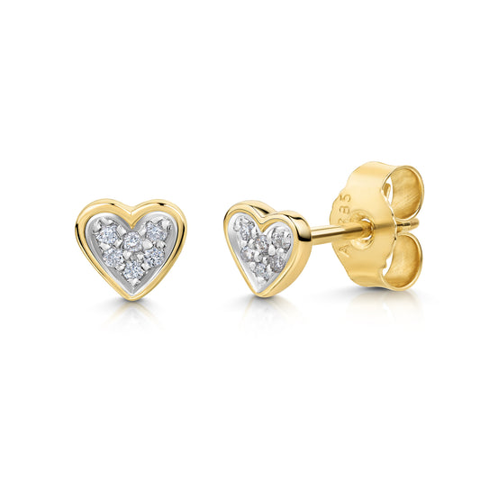 Ohrstecker 585/- Gold 1,0cm Brillant 0,052ct.