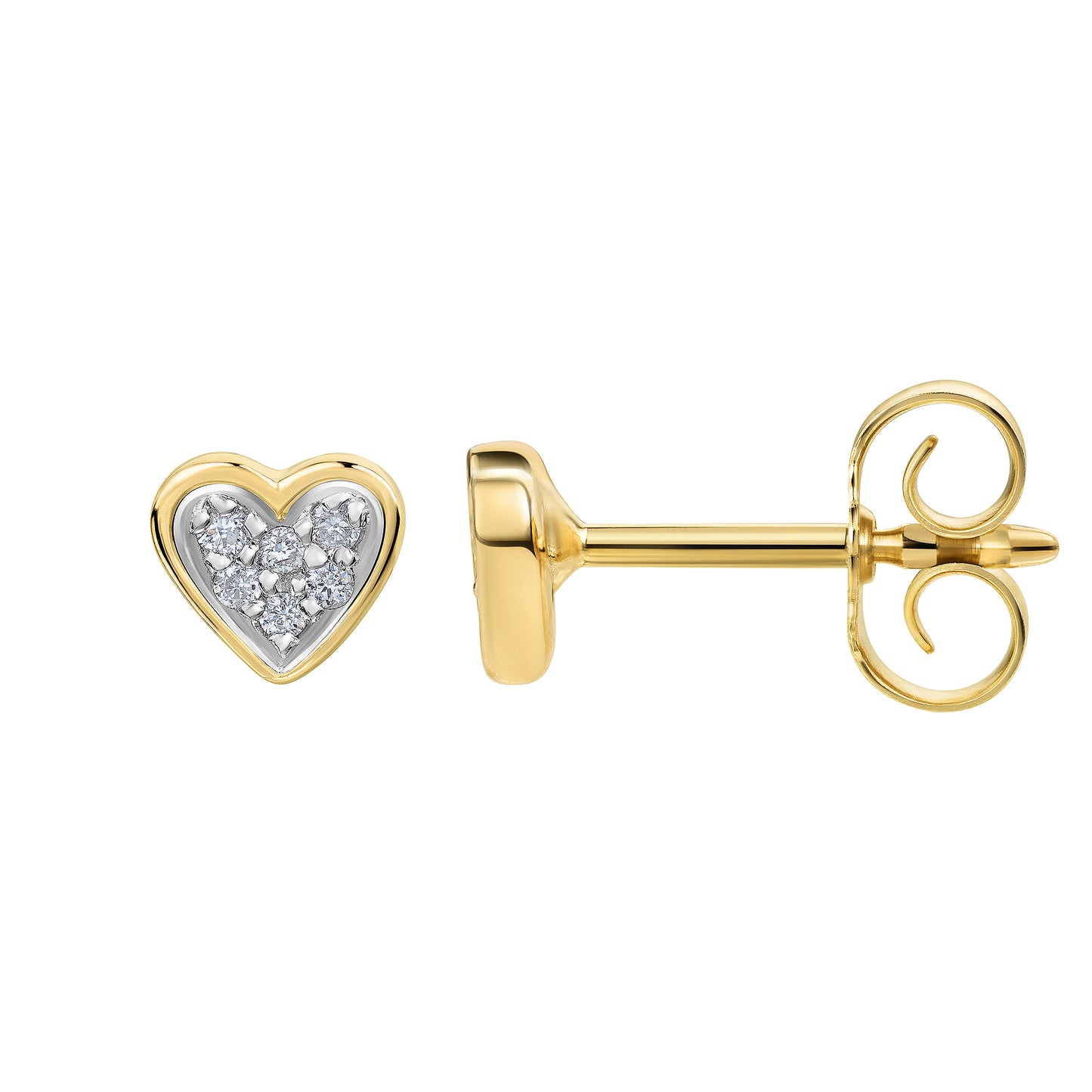 Ohrstecker 585/- Gold 1,0cm Brillant 0,052ct.