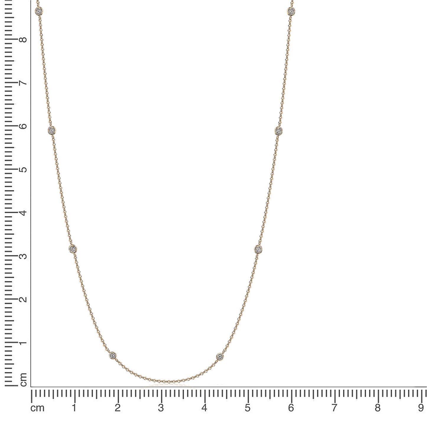 Collier Ankerkette 375/- Gold vergoldet 45,0cm Zirkonia