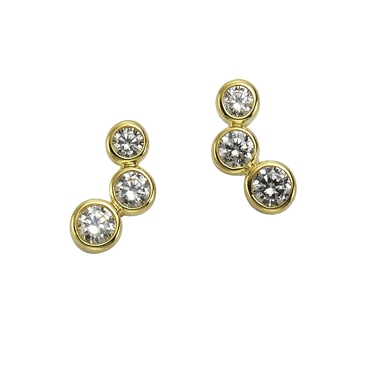 Ohrstecker 333/- Gold 0,9cm Zirkonia