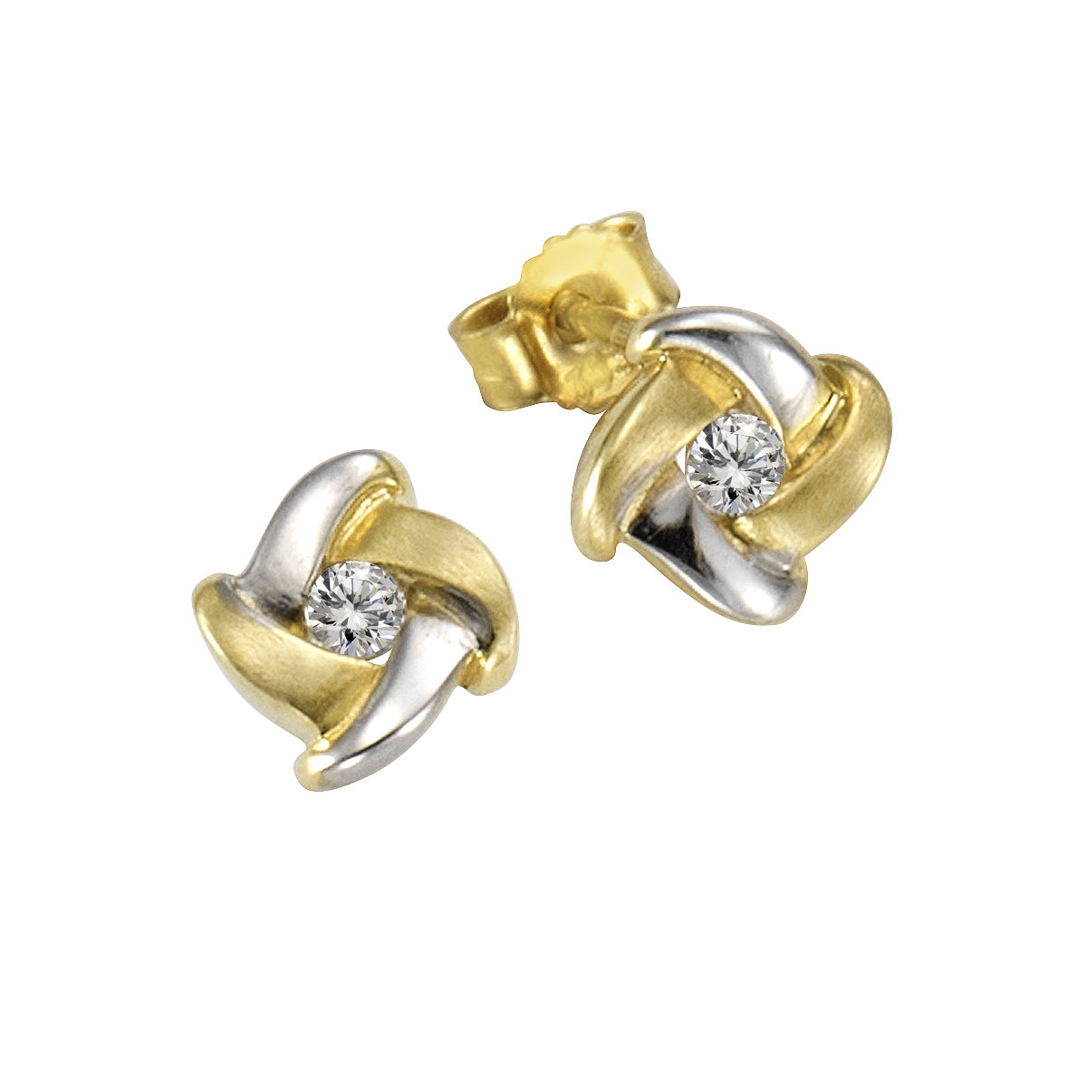 Ohrstecker 333/- Gold 0,7cm Zirkonia