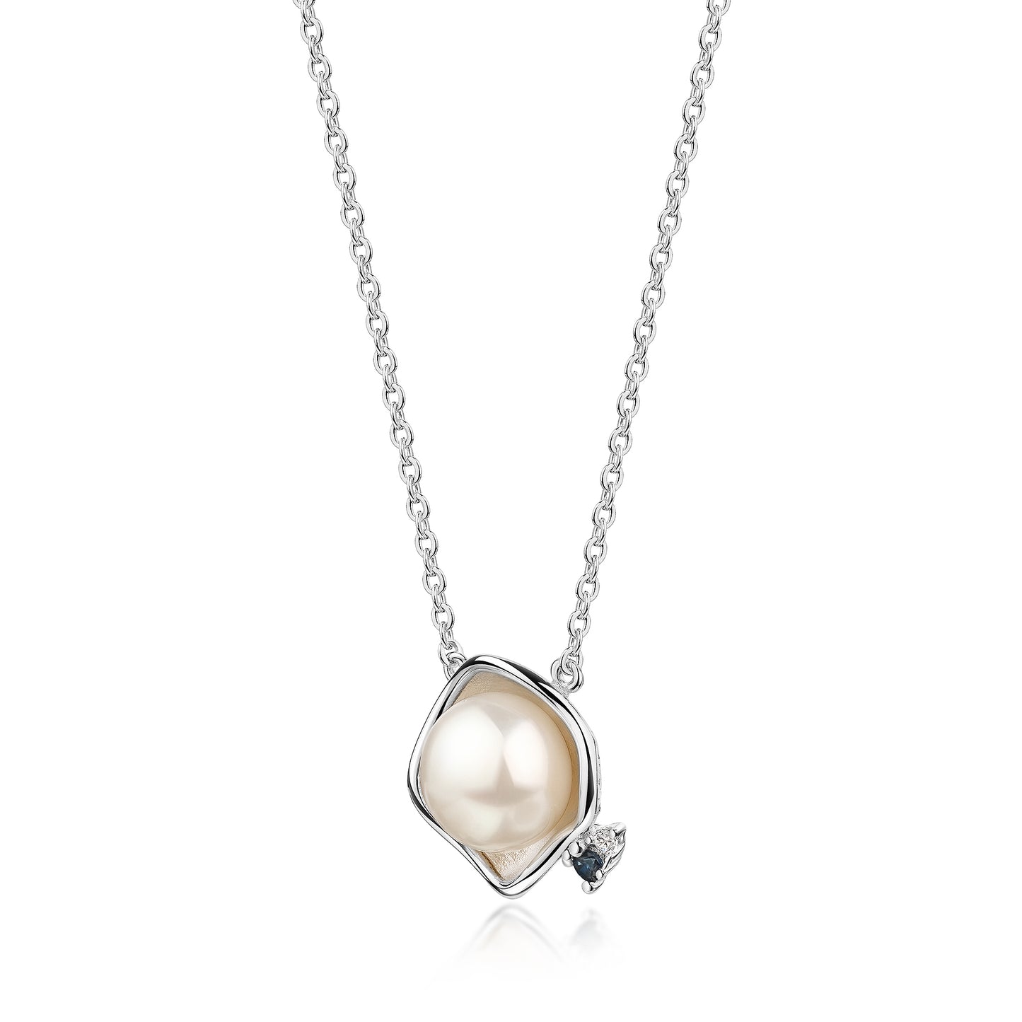 Collier Ankerkette 925/- Sterling Silber rhodiniert 45cm