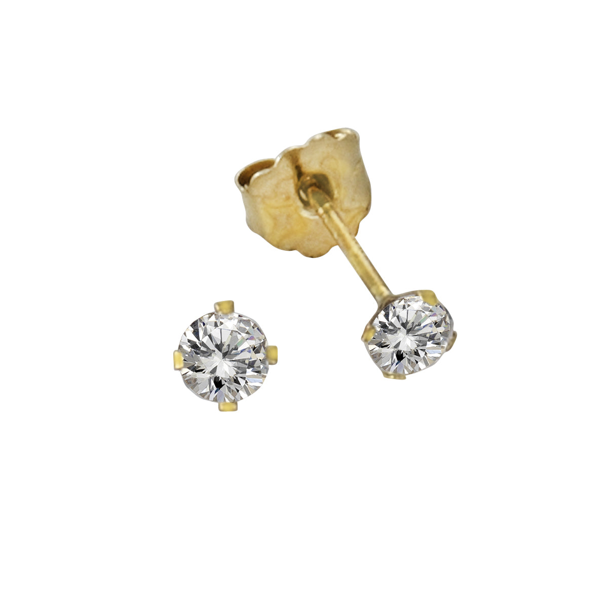 Ohrstecker 333/- Gold 0,3cm Zirkonia