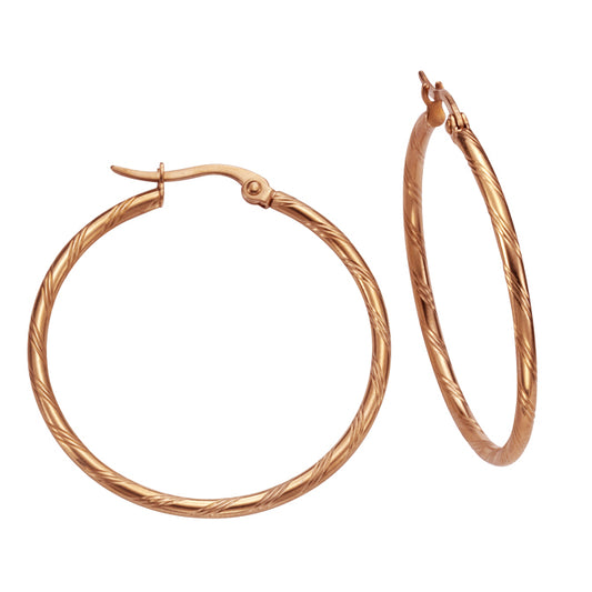 Creolen Edelstahl vergoldet 3,5cm