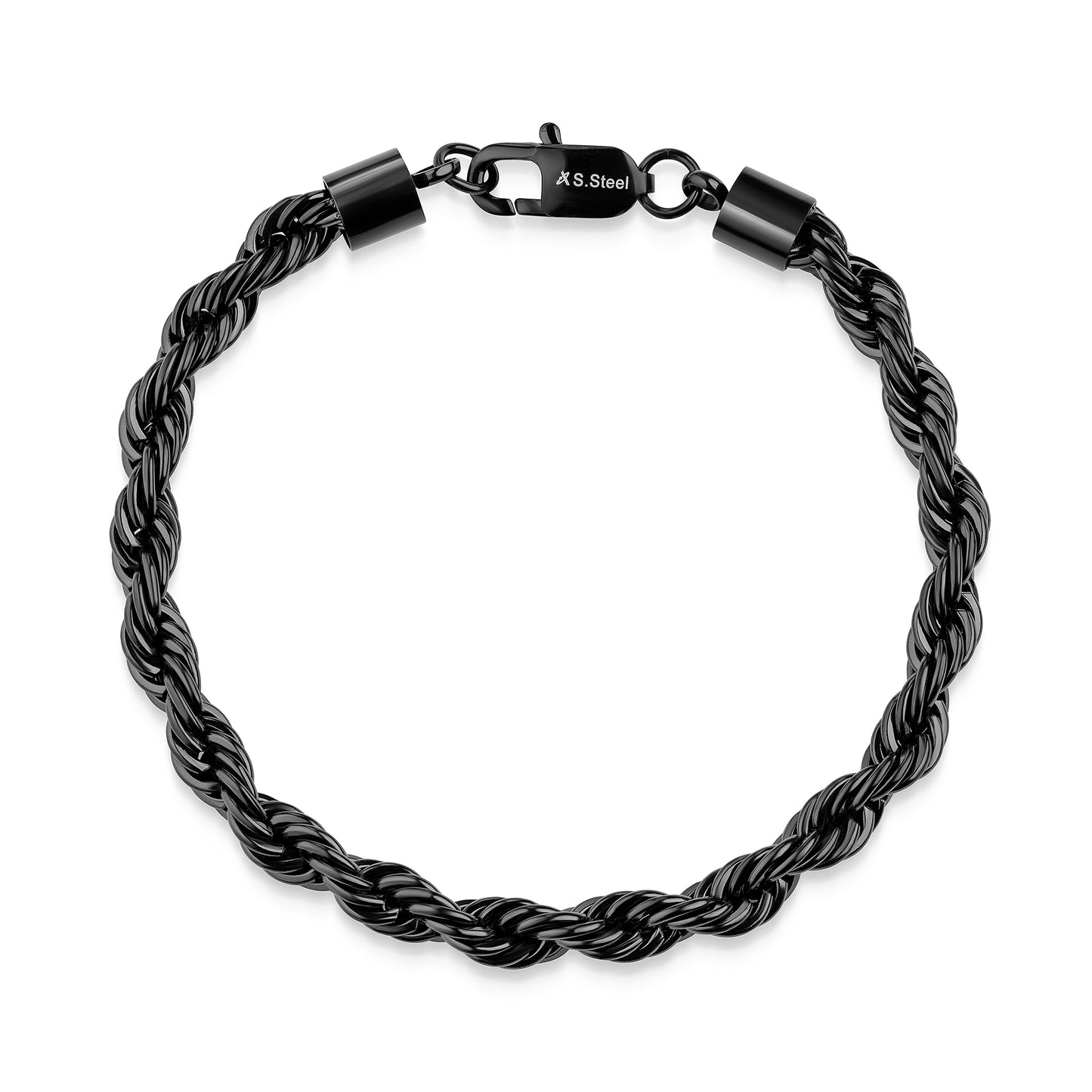 Armband Kordelkette Edelstahl 21cm